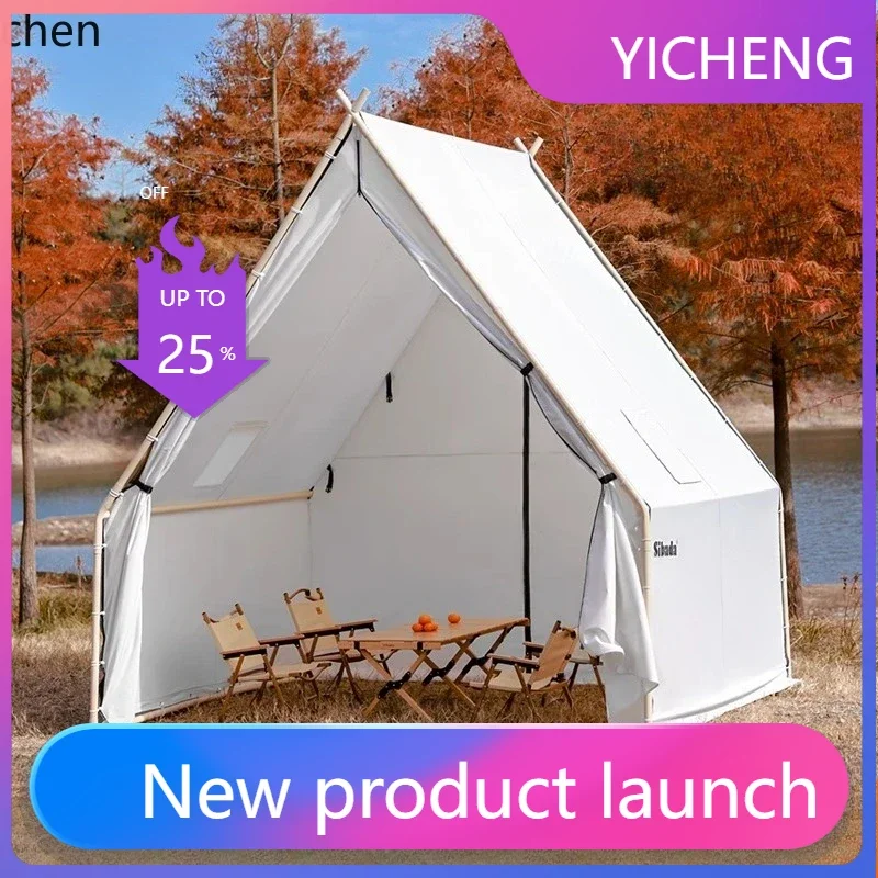

LYY outdoor camping camp scenic area triangular rainproof waterproof rooftop outdoor tent big roof