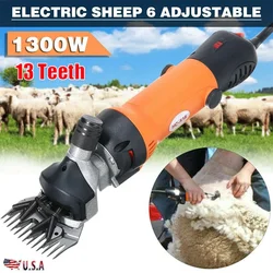 [6 gears adjustable speed] 1300W 110V/220V Electric Shearing Sheep Shear Animal Trimmer Cutter Hair Wool Scissor