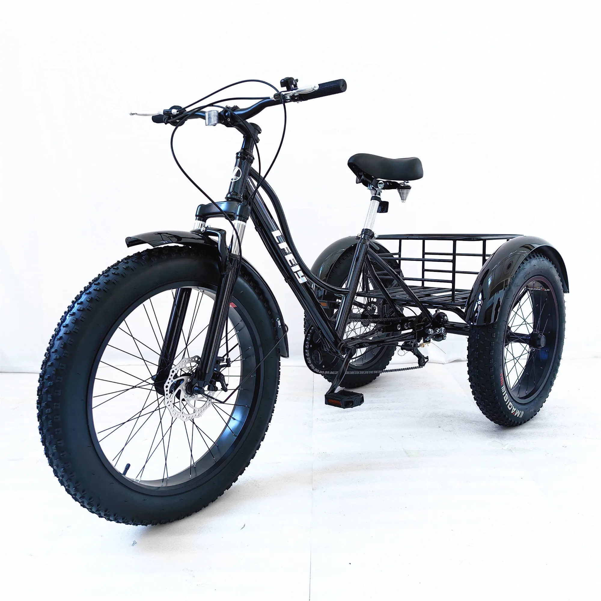 2024 hot Use Recumbent bicycle 3 Wheel Rickshaw Tricycle for Adults Holland Bakfiets 3 Wheel Pedal Motorcycle/tricycle