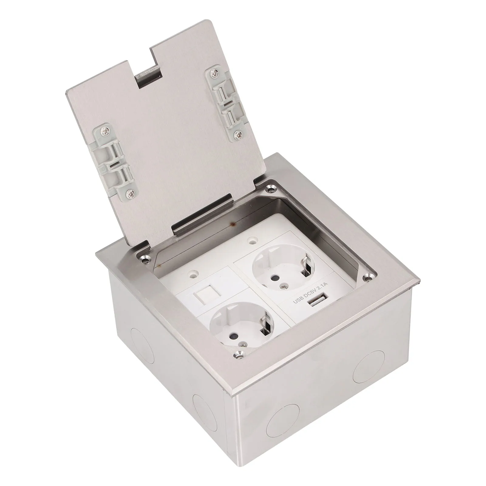 250V Recessed Floor Outlet Water Proof Seal Embedded Floor Power Outlet Multi Functional Recessed Floor Socket 2500W 16A