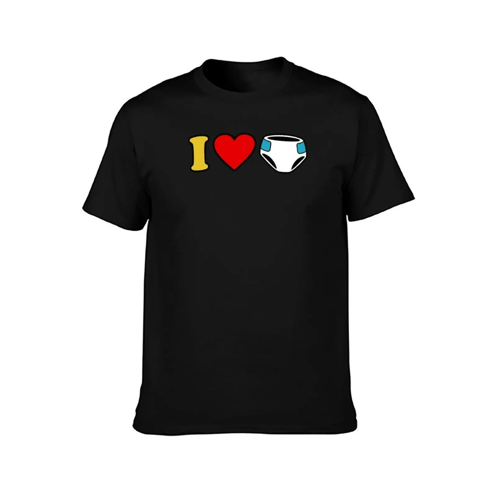 I HEART DIAPERS T-Shirt Casual Daily Graphic Tee T-Shirt