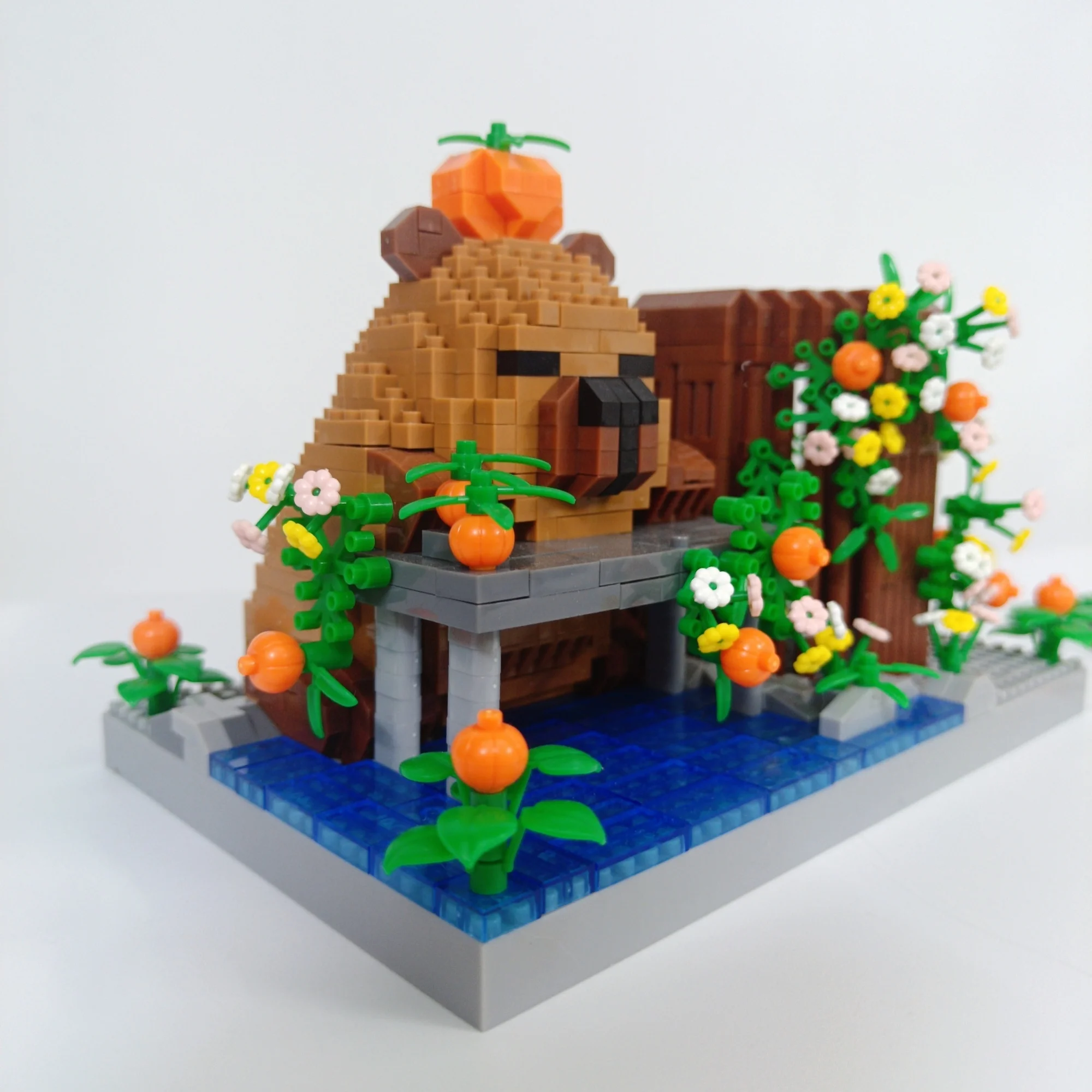 

KNEW BUILT Capybara держатель для ручки микро мини-строительный блок игрушка-сборка вашего собственного держателя для ручек, идеально подходит для студентов, развивающая забавная игрушка