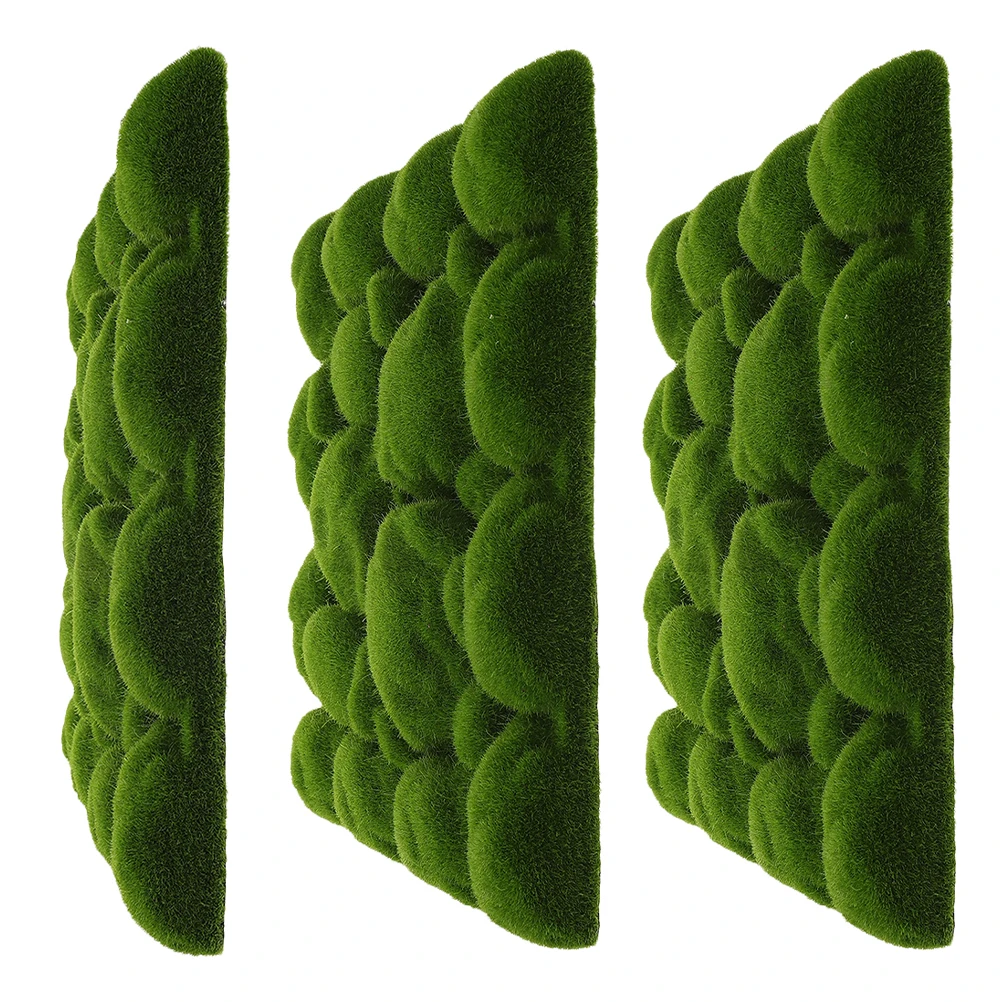 

3pcs Simulation Moss Foam Board Green Wall Decoration Diy Home Decor Crafts Fake Plants For Indoor Wedding Background