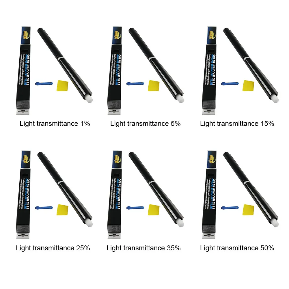 

Window Tinting Film Sun-proof Car Window Tint Film UV Protection Heat Insulation Film Privacy Super Black Sunscreen Film 75cm*6m