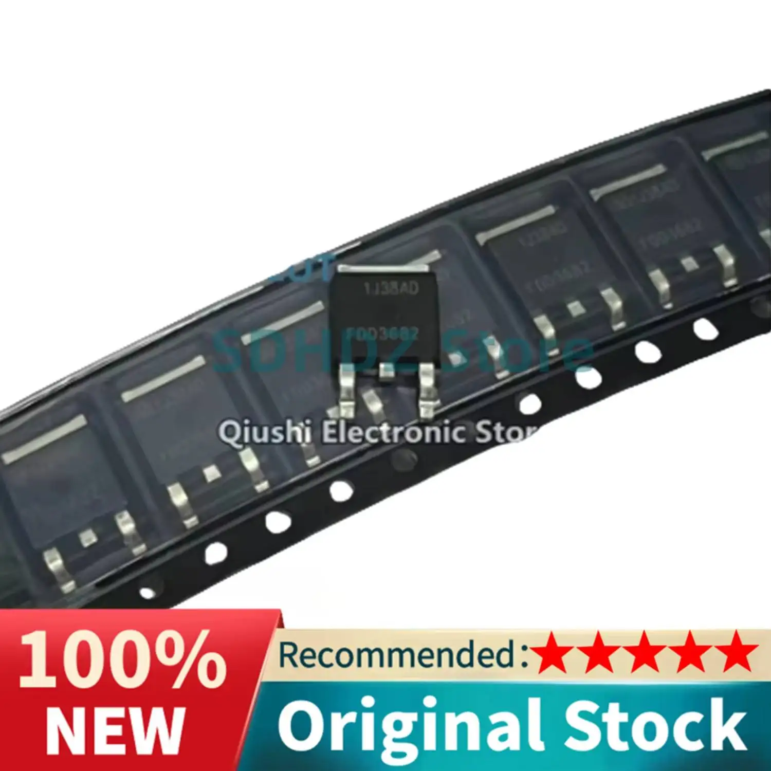 10pcs/LOT 100% New Imported Original FDD3682 TO-252 100V 32A N-channel MOSFET