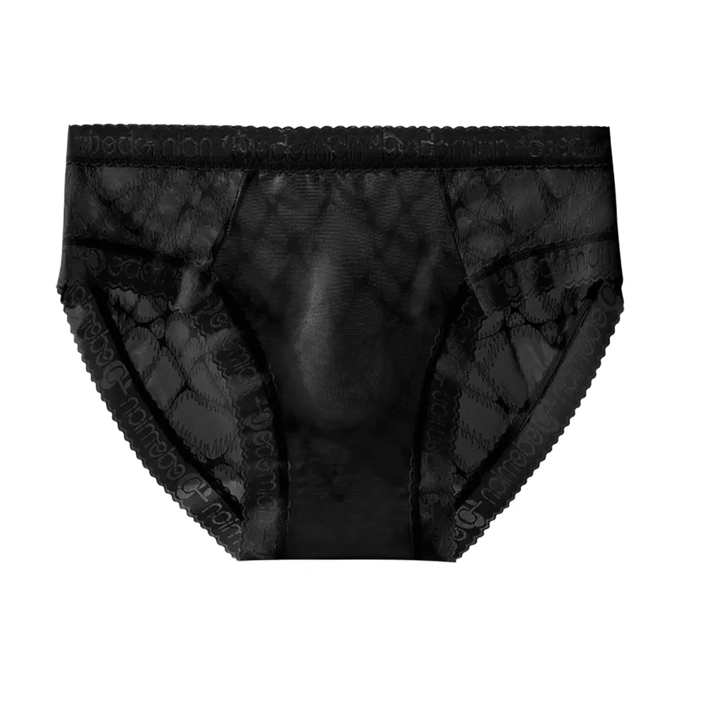 1pc Fashion Mens Panties Lace Mesh Pouch Seamless Underwear Lingerie Comfortable See Through Briefs Man Intimates - Image 4