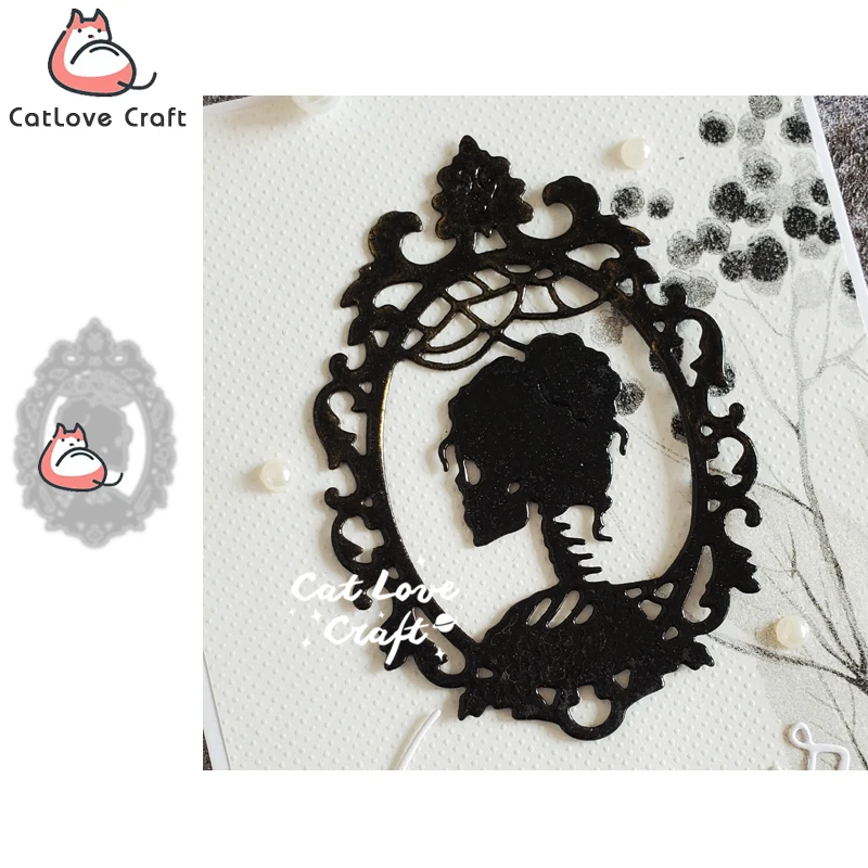

Catlove Halloween Skull Frame Metal Cutting Dies Scrapbooking Mold Stencil Die Cuts Card Making DIY Craft Embossing New Dies For