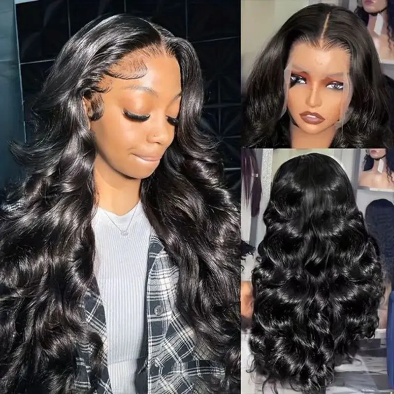 Body Wave Lace Front Wigs 13x6 Brazilian Remy Hair Pre Plucked With Baby Hair Body Wave For Women 180% Density