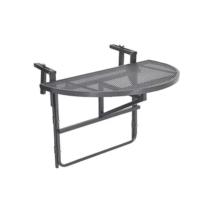 Cheap Wholesale Outdoor Balcony Railing Table Metal Folding Portable Hanging Coffee Table