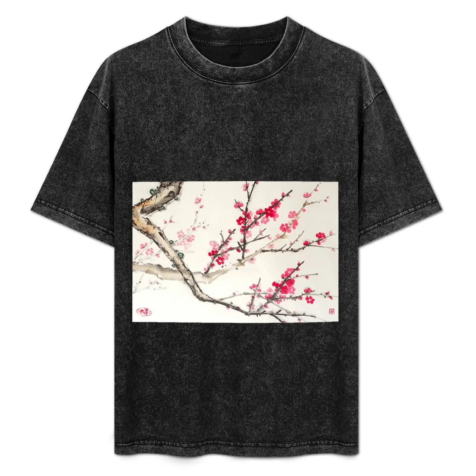 

Plum Blossom T-Shirt plain rapper graphic tees custom t shirt oversized men tshirt