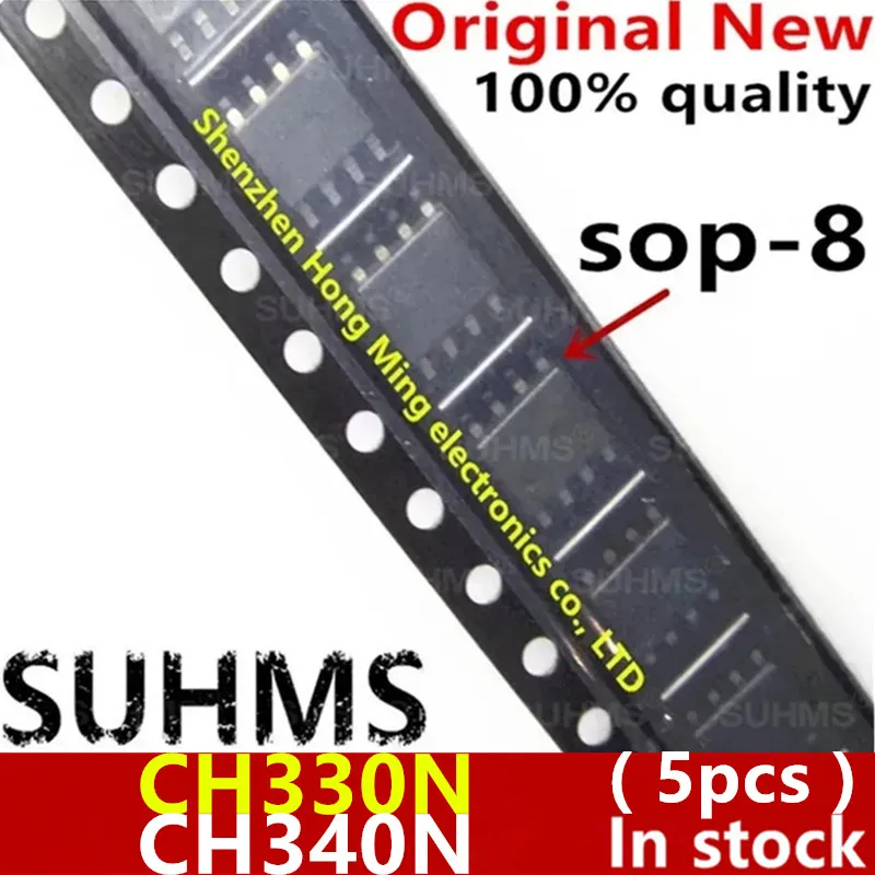 (5ชิ้น) 100% ใหม่ CH330N CH340N Sop-8ชิปเซ็ต