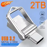 Nueva unidad Flash USB 3,2 de 2TB, unidad de memoria Flash de alta velocidad, 1TB, 512GB, 256GB, 128GB, interfaz tipo C, memoria Flash de doble uso 2026