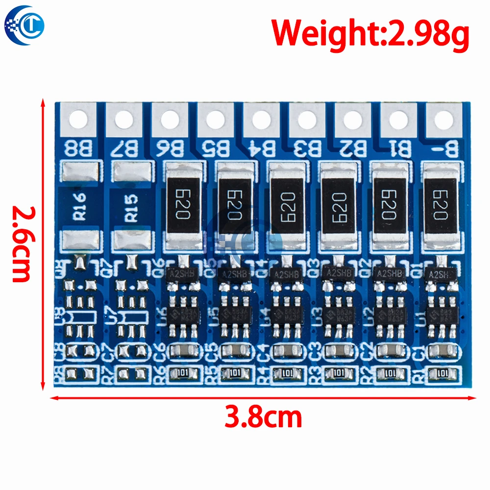 3S-8S Li-ion Active Balancer 4.2V Balance Charge Cutoff Protection Module for 18650 Battery Packs