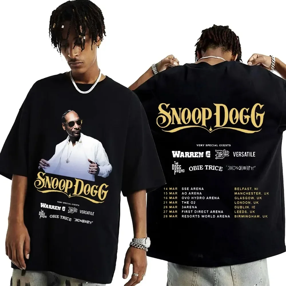 2024 Hot Sale Rapper Snoop Dogg Graphic T Shirt Men Hip Hop Fashion Style Funny T Shirt Summer Men Oversized T-shirt Streetwear