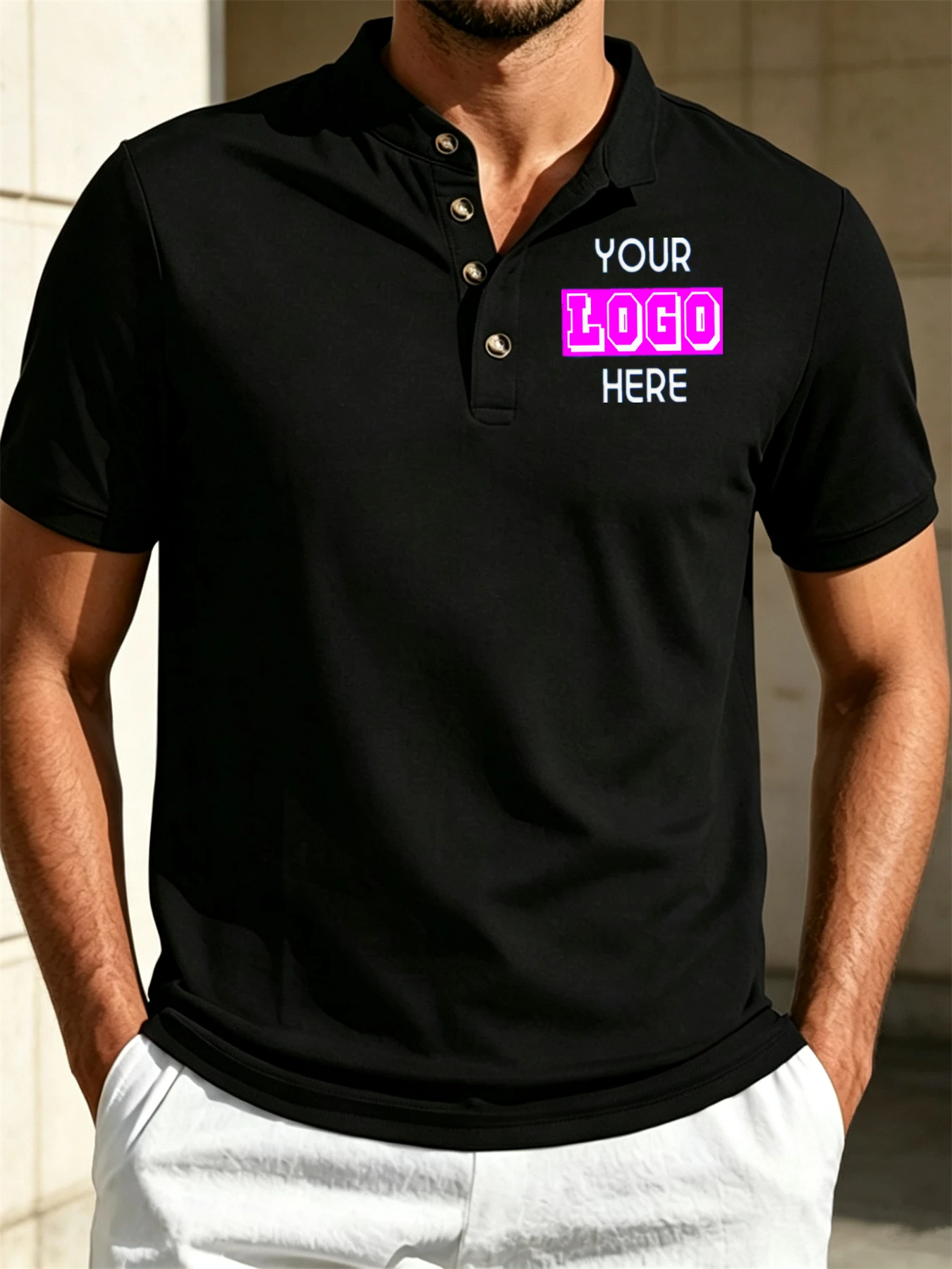 Men's Custom Polo Shirts with Short Sleeves, Personalized Patterns and Logos, Comfortable Stretch Fabric, Summer Trend T-Shirts,