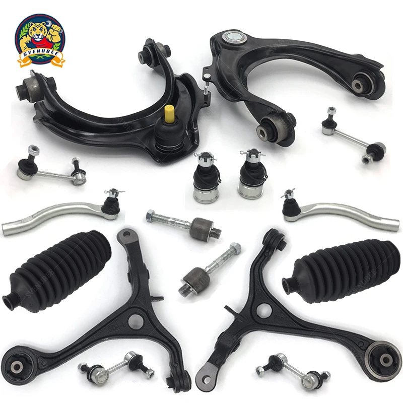 Svenubee Front Suspension Upper Lower Control Arm Sway Bar Link Tie Rod Boot Kits for Honda Accord Acura TSX 2003 - 2007 2008