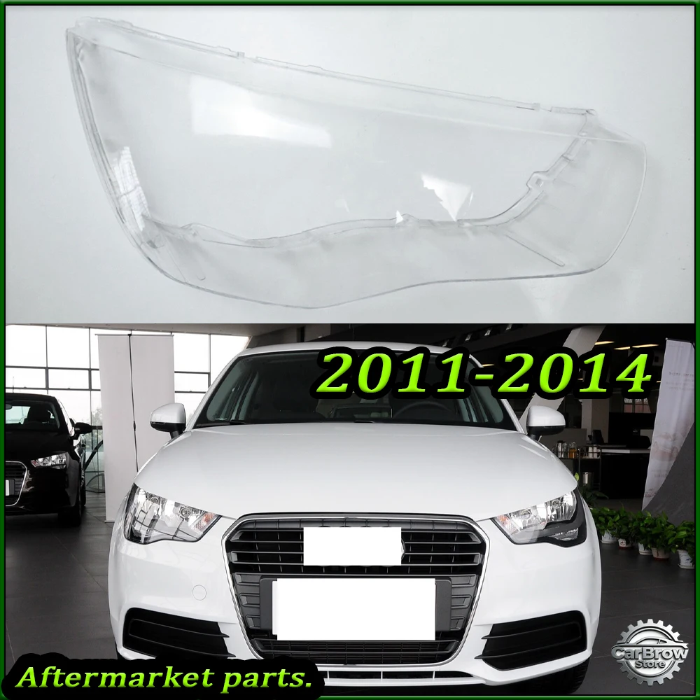 Fit 2011-2018 Fot Audi A1 Transparent Headlight Lens Cover Replacement Shell, Direct Replace Original Front Headlamp Shade Mask