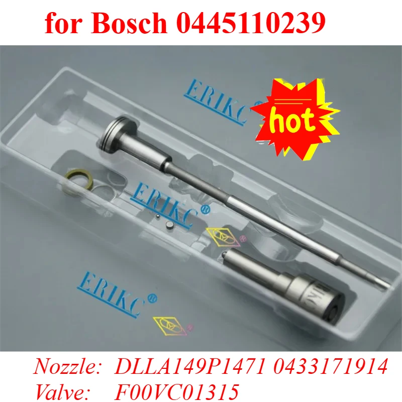 0445110239 Common Rail Fuel Injector Overhaul Repair Kit Nozzle DLLA149P1471 0433171914 Valve F00VC01315 For FORD 3M5Q-9F593-HB
