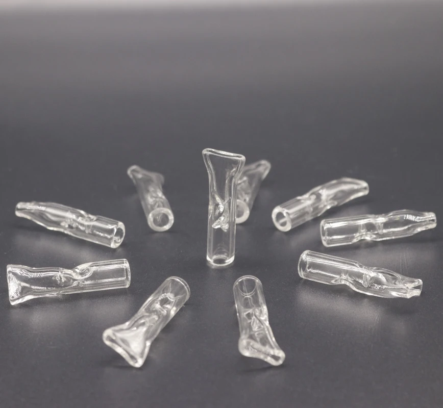 10pcs/lot Clear Glass Cigarettes rolling Filter Smoking Cigarette Holder Pipe Filter Portable Tobacco Pipe smoke Mouthpiece