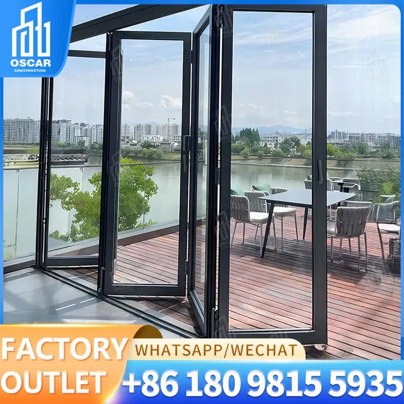

Customizable High Function Double Folding Doors for European Commercial Spaces Factory Direct Bifold Door