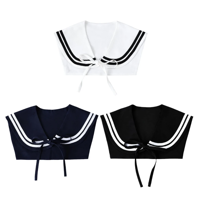 large-faux-col-marin-decoratif-avec-attaches-en-tissu-pour-pull-a-hauts-superposes