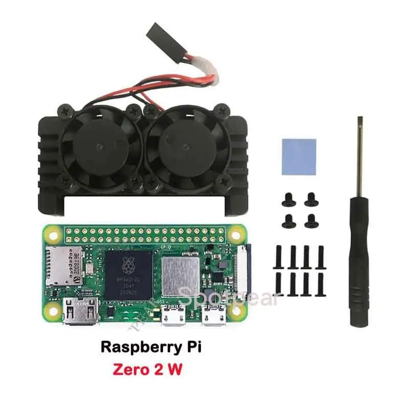 Raspberry Pi Zero 2 W with Aluminum Alloy Case Cooling Raspberry Pi PI0 2W
