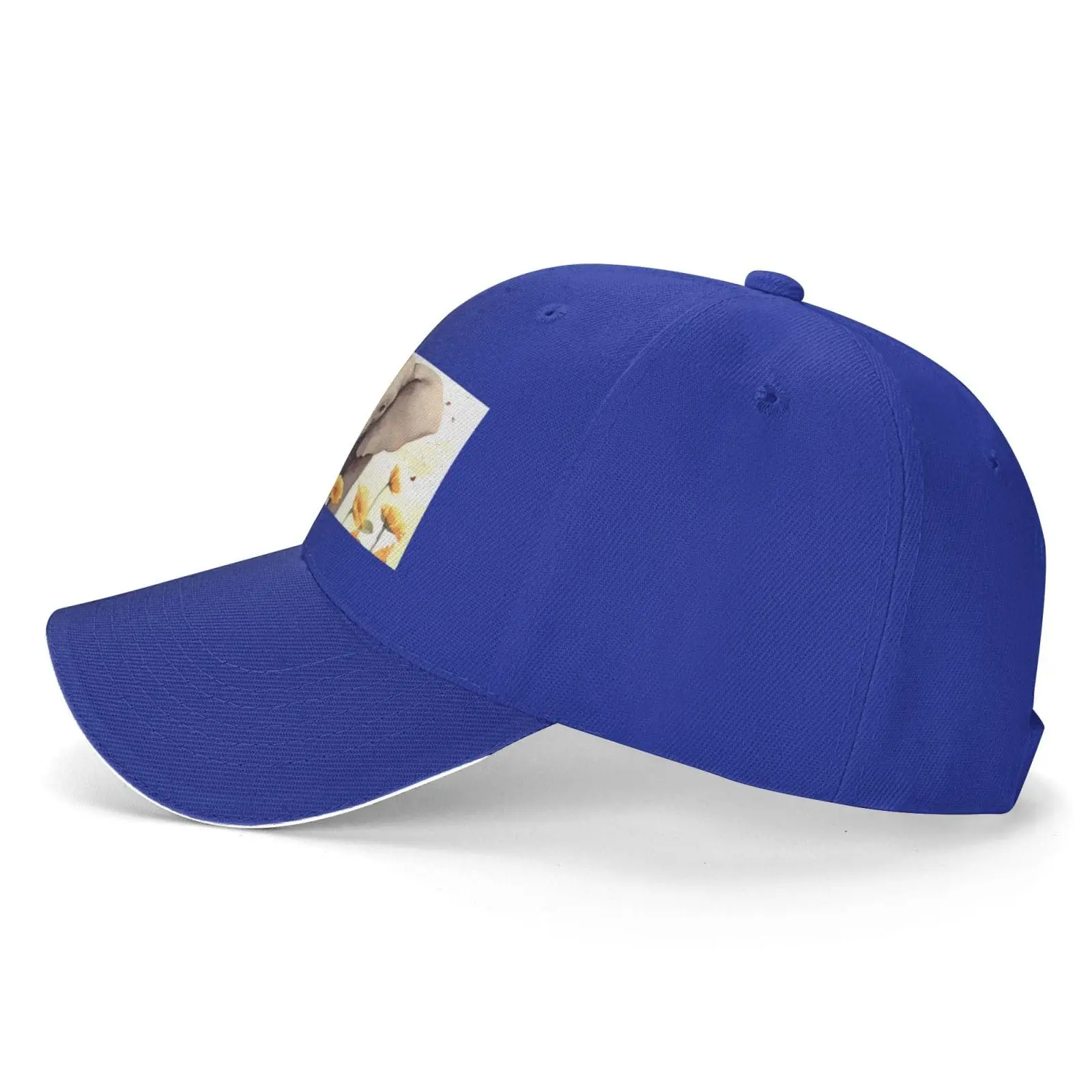 Cappello da Baseball per uomo e donna con stampa di elefante e girasole elegante berretto da papà Trucker cappelli a basso profilo regolabile lavabile blu