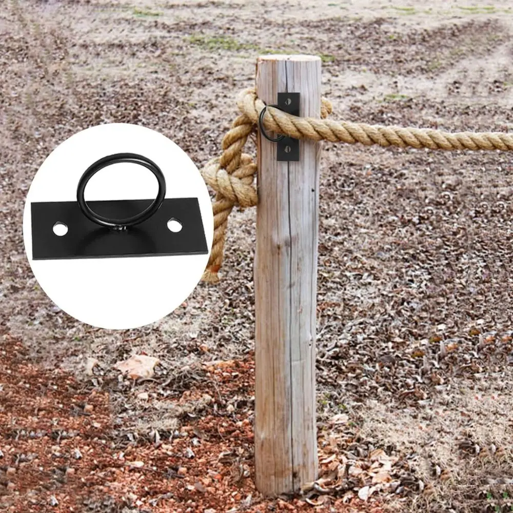 304 Stainless Steel Wall Hanging Ceiling Hook Multifunction Multi-purpose Black Ring Rope Bracket Anti Rust Wall Mounted