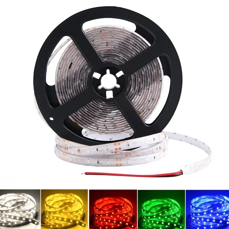 

5V RGB Led Strip Light 5m 2835 60LED/M Warm White RGB 5V LED Lighting Strip No Waterproof Tape Lamp LedStrips for Bedroom