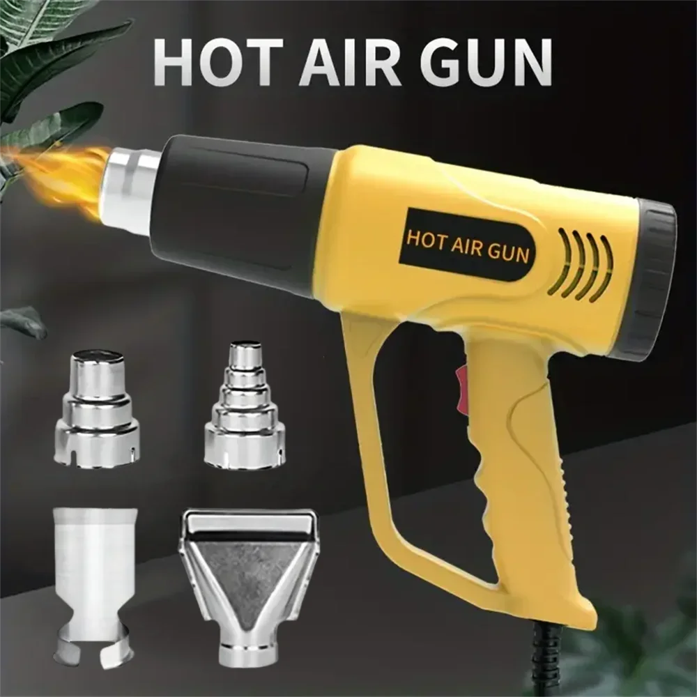 Heat Gun 1600W Handheld Industrial Grade Hot Air Gun Two Temperature Setting For Home Decor Projects & Crafting