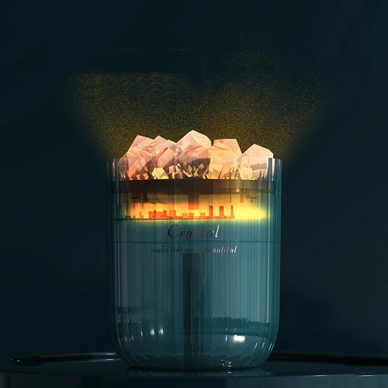 EAS-Crystal Ароматерапевтический увлажнитель воздуха с атмосферной лампой Домашний портативный USB-диффузор эфирного масла с ароматом