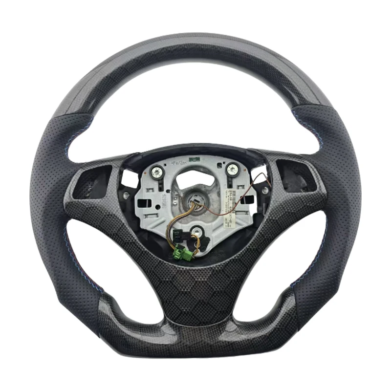 

Качественное перфорированное кожаное сотовое карбоновое колесо Assurancec для BMW E90 E91 E92 E93 3, автомобильный руль серии
