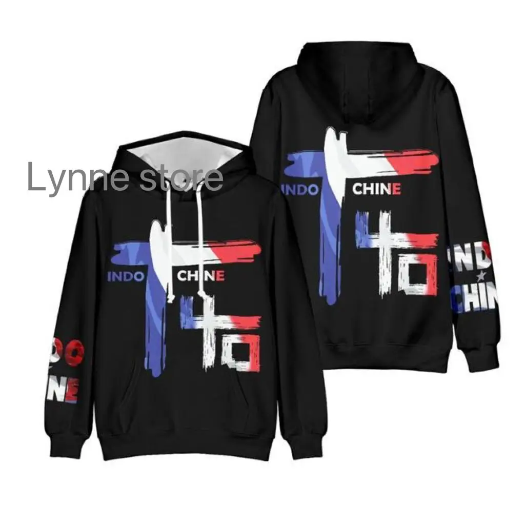 

French Band Indochine Pop Rock Hoodie New Wave French Band Teenager Long Sleeves Casual Sweatshirt Men/women Pullover Kawaii Kid