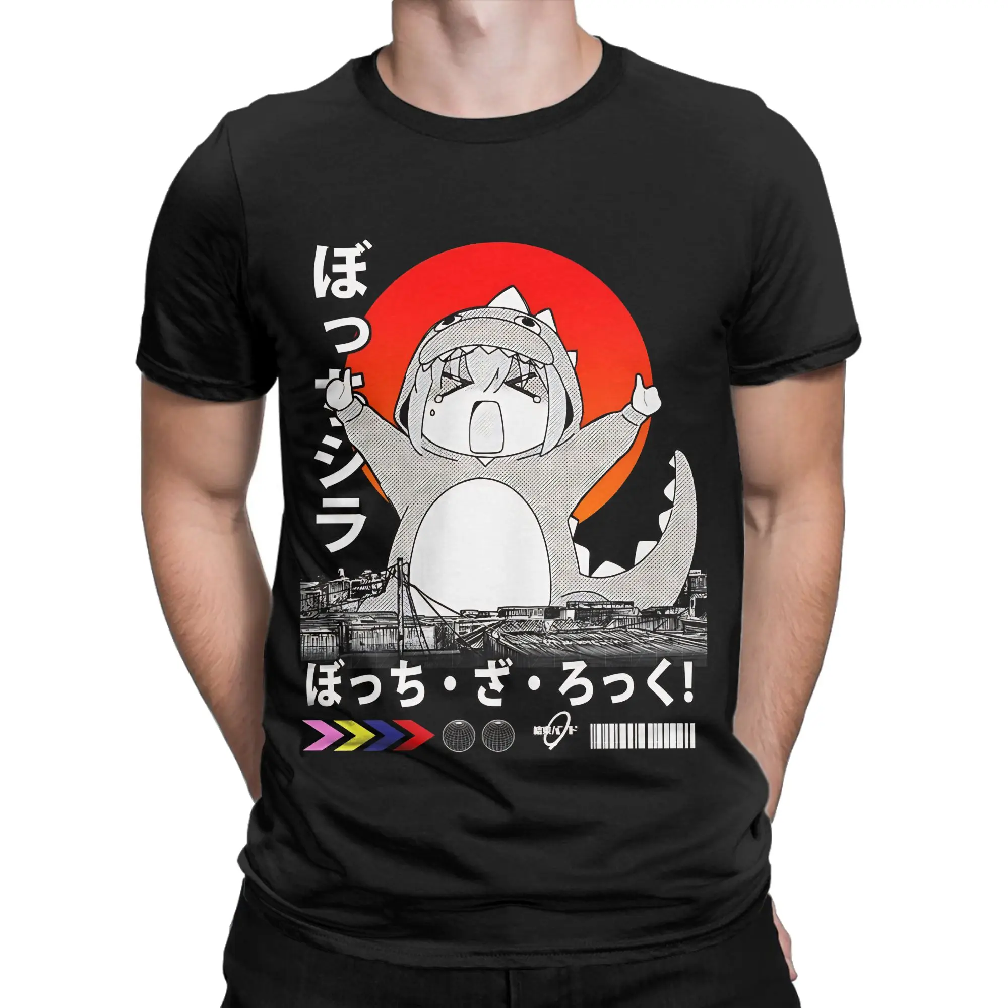 Indie Band Graphic  Classic Bocchi the Rock Graphic Funny 100% Cotton T-Shirt Tees Tops For Men
