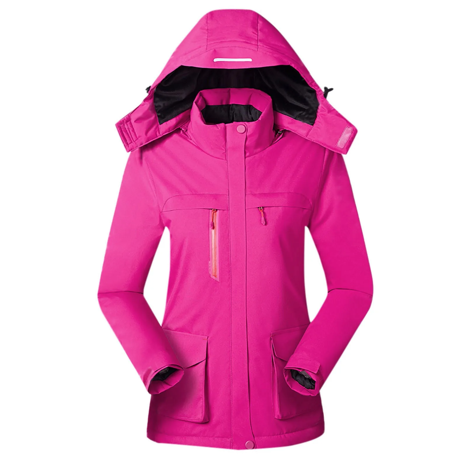 Women\'s USB Charging Heated Jacket Coats With 3 Heating Level 4 Heating Zones Outdoor Windproof Mountaineering Clothing