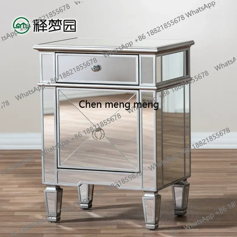 

Отличные скидки! Прикроватная тумбочка в европейском неоклассическом стиле, прикроватный шкафчик с зеркалом, простая многофункциональная тумба с ящиками для хранения.