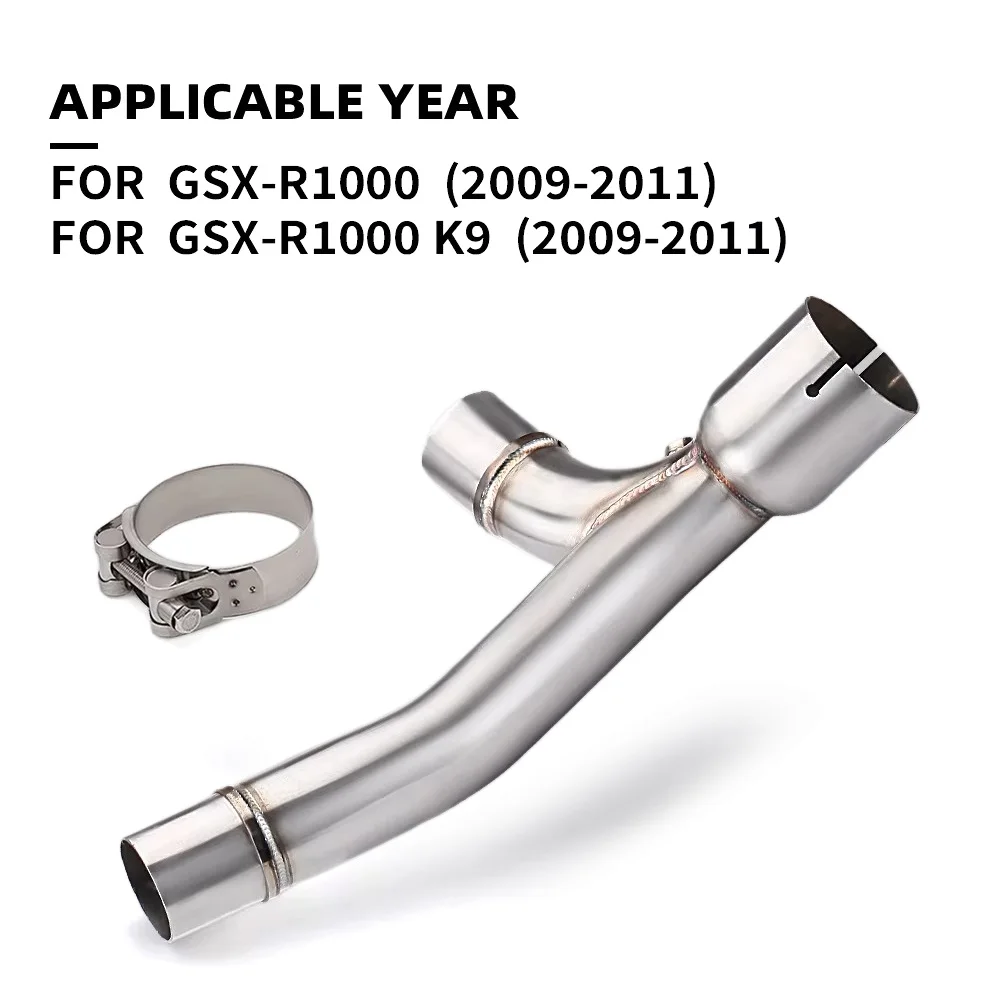 Motorcycle Exhaust Escape Middle Link Pipe For GSXR1000 GSXR 1000 GSXR K9 2007-2008 2009-2011,Motorbike Exhaust System Parts