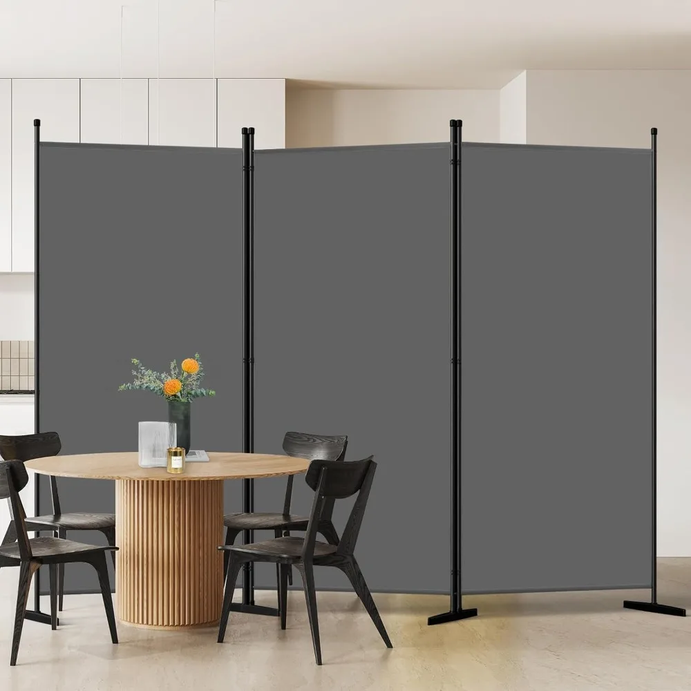 

3 Panel Room Divider, 5.5' Tall Wood Indoor Portable, Screens & Room Dividers
