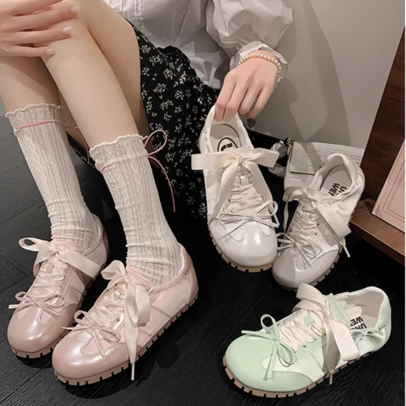 fashion lady loafers casual shoe for women Footwear and shoes Japanese flat ballerinas woman 2024 trend comfortable y2k shoes