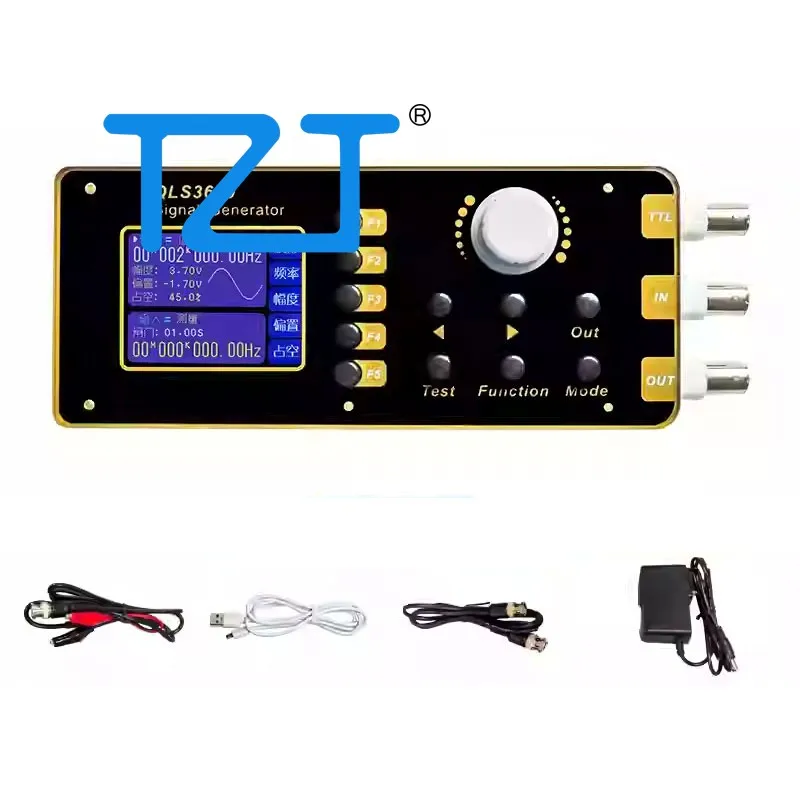

TZT QLS3605S 5MHz/QLS3610S Arbitrary Wave DDS Function Signal Generator 0-10V Peak Value Frequency Meter with 2.4-inch TFT LCD