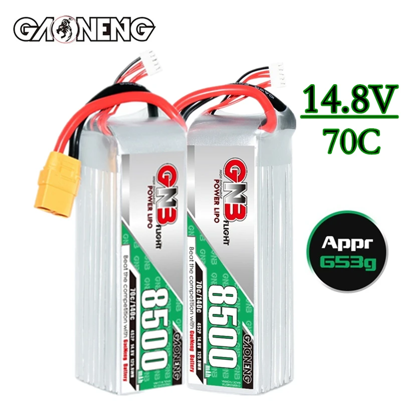 Max 140C GNB 4S 14.8V 8500mAh Lipo Battery For FPV UAV RC Helicopter RC Cars Boats Parts With XT90/T Plug 70C 14.8V Battery