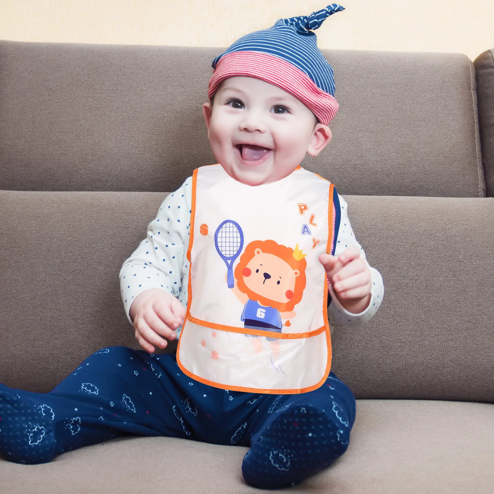 

Cartoon Summer Waterproof Baby Bib Breathable Feeding Clothes Protector Infant Saliva Drooling Toddler Bib Bibs