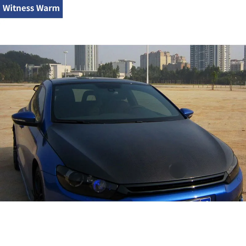 For Scirocco Engine Hood Carbon Fiber FRP Unpainted Volkswagen Scirocco Bonnets engine Covers