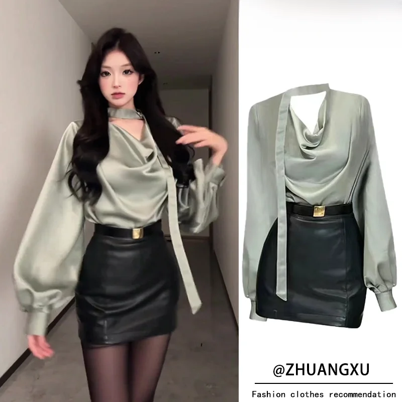 

Elegant Salt Series Women's Fashion Set Autumn 2025 New Style Short Skirt Two-Piece Suit Trendy Streetwear for Young Women