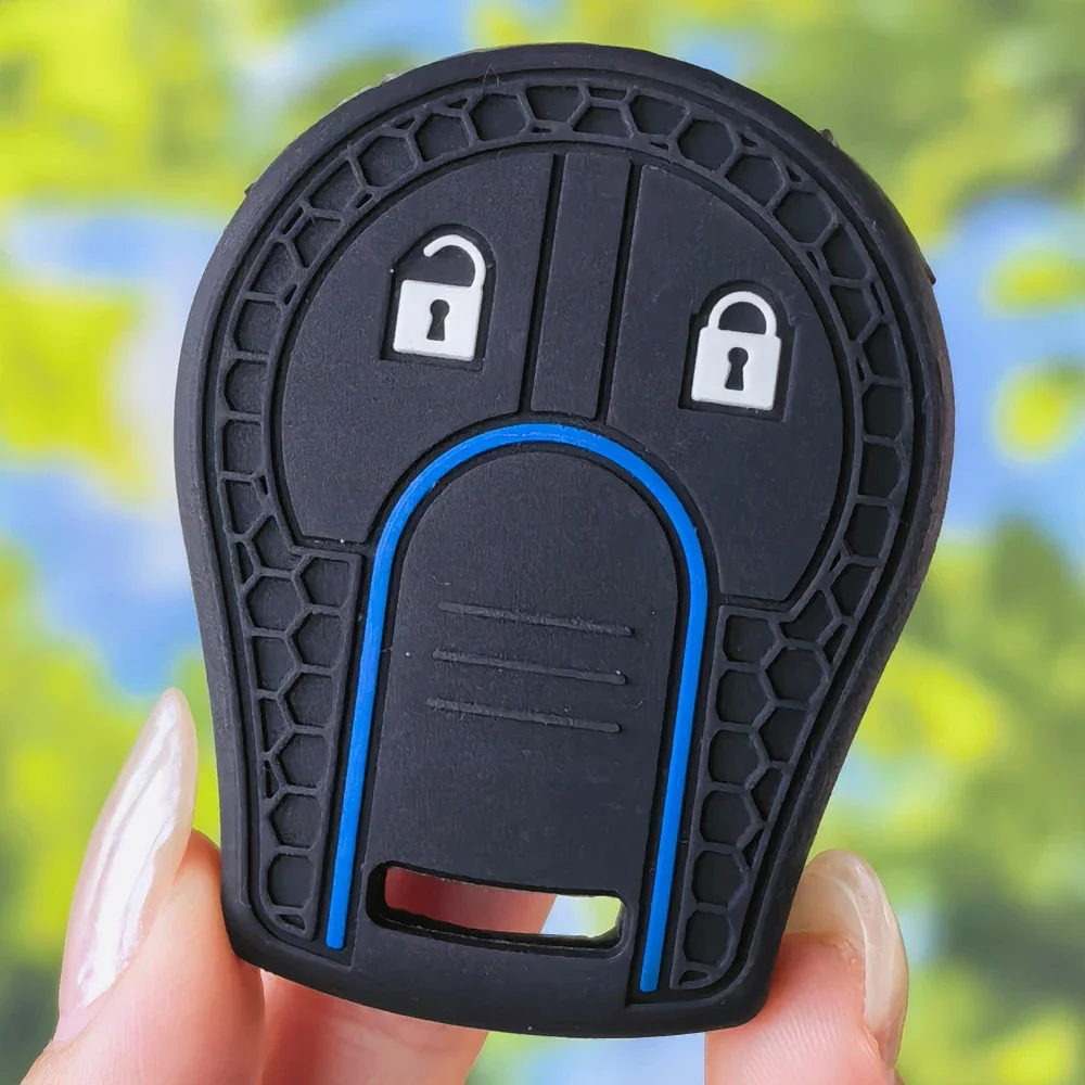 Honeycomb‑Grip Silicone Key Case Protective Shell For Nissan Note Micra Juke Qashqai Tiida X‑Trail Cube 2 Button Remote