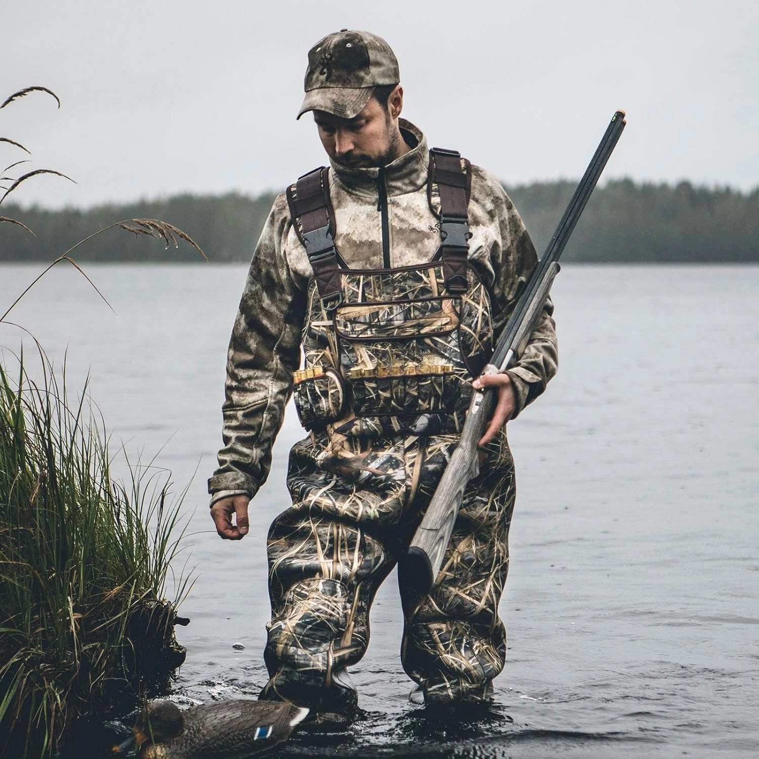 Chest Waders Neoprene Duck Hunting Waders for Men with 600G Insulated Boot Waterproof Camo Bootfoot Fishing Waders