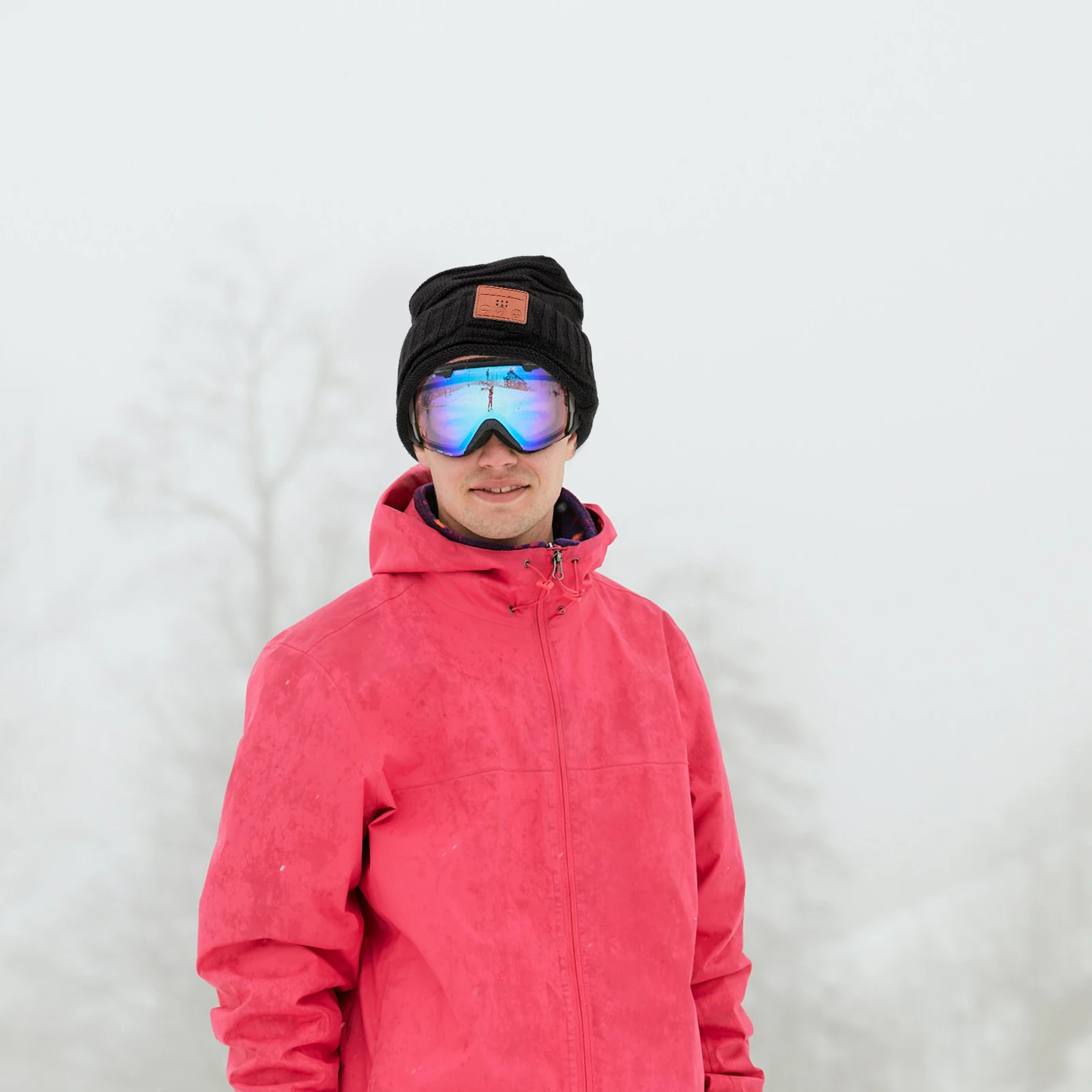 

Knitted Hat Winter Warm Wireless Earphone Cap Removable Speaker Outdoor Sport Music Headphone Hat Clear Call Voice