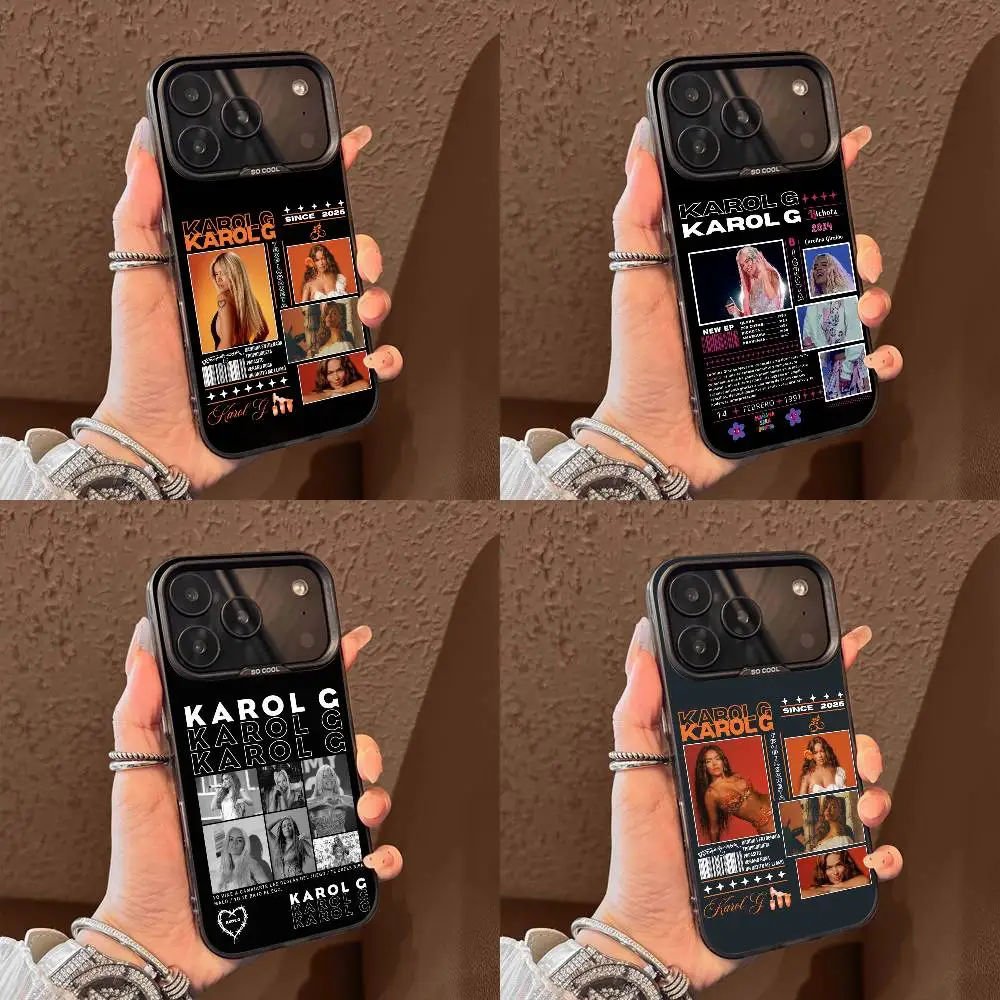 

K-Karol G Tropicoqueta Phone Case For iPhone 17,16,15,14,13,12,11,Pro,Max,Plus,E,Air,Mini Black Tpu Cover