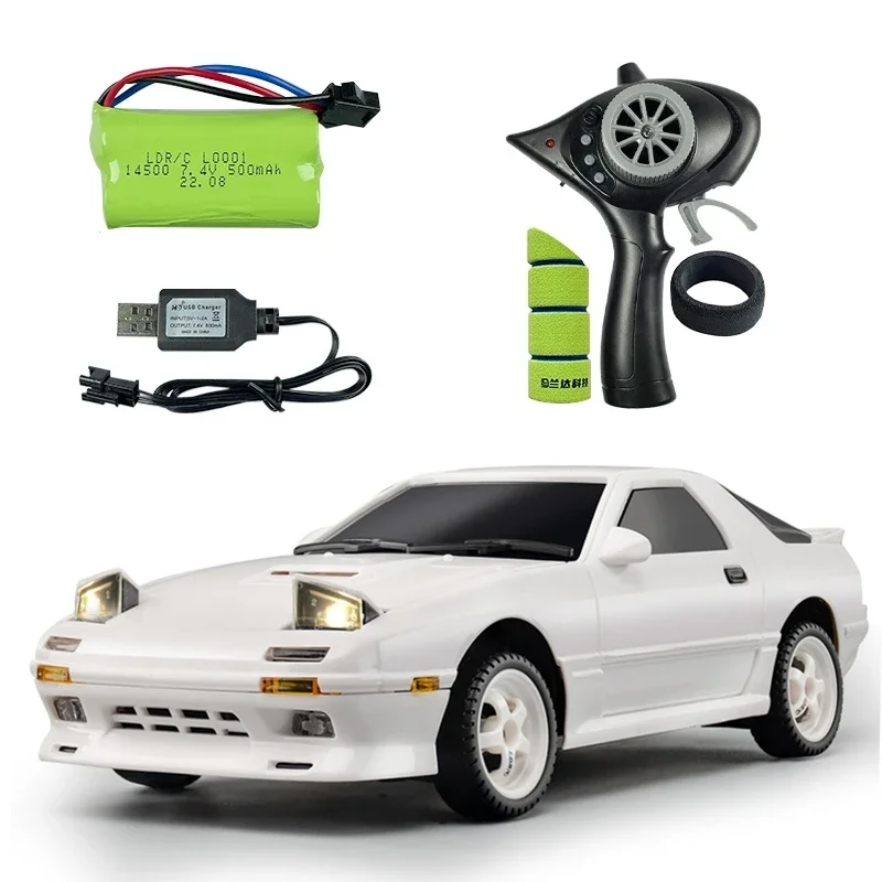 

LDRC LD1802 RX7 RTR 1/18 2.4G 2WD ESP Gyroscope RC Car Drift Vehicles LED Lights Full Scale Controlled Model Children Toys Gifts