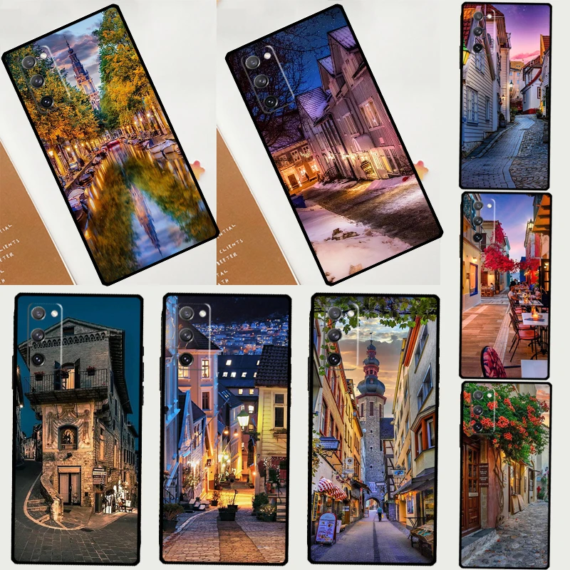 landscape Italy France London Phone Case For Samsung Galaxy S25 S23 S22 S21 Ultra S9 S10 S20 Plus S24 FE Funda Cover Shell